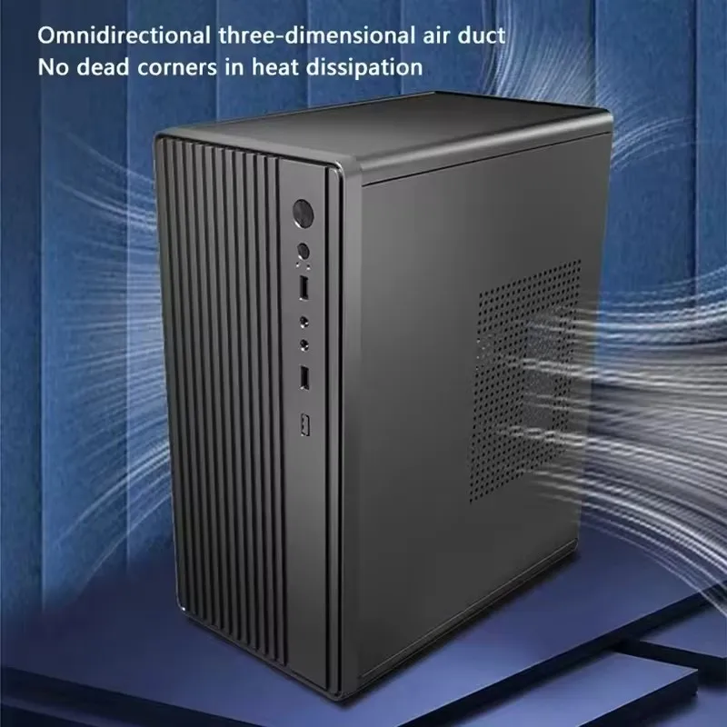 T-3 Mini caja de ordenador fuente de alimentación ATX adecuada para placa base M-ATX/ITX para una fácil portabilidad caja de oficina de negocios - imagen 4