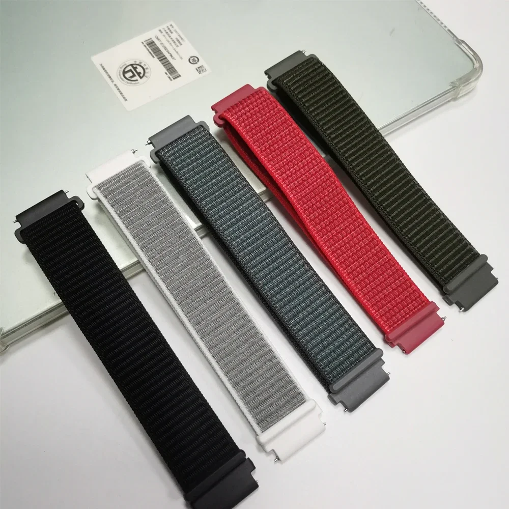 Correa de nailon de 20mm y 22mm para reloj Huami Amazfit Active 2/BALANCE GTR 4 2 3 GTS 4 2 mini para pulsera Amazfit Bip 6 5 - imagen 2