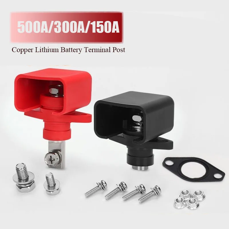 Terminal de batería de litio 500A 300A 150A, conector de almacenamiento de energía nueva de alta corriente a través de bloques de terminales de batería de pared