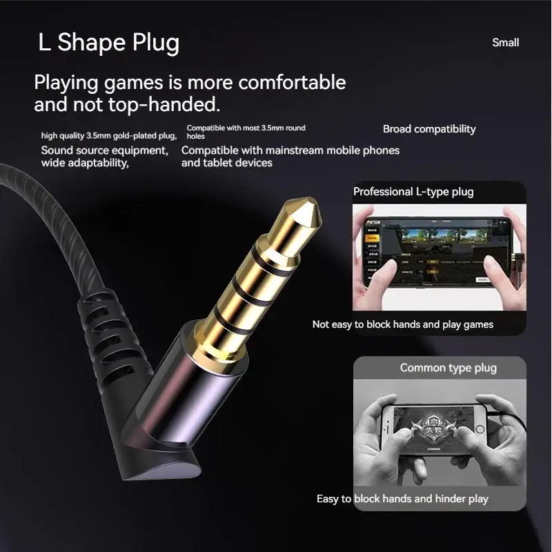 Auriculares intrauditivos con cable 9D Surround Bass tipo C y 3,5mm, auriculares con reducción de ruido para auriculares para juegos Samsung con micrófono HD - imagen 4