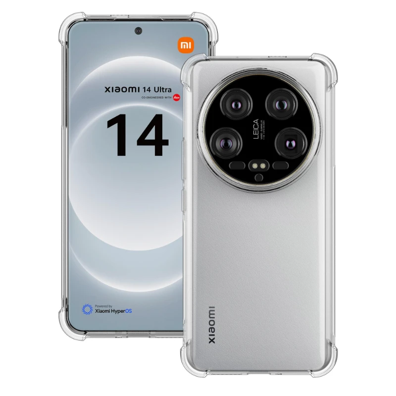 Funda trasera para Xiaomi 14 Ultra 14 Pro, carcasa a prueba de golpes, bolsa de aire, suave, transparente, TPU - imagen 2