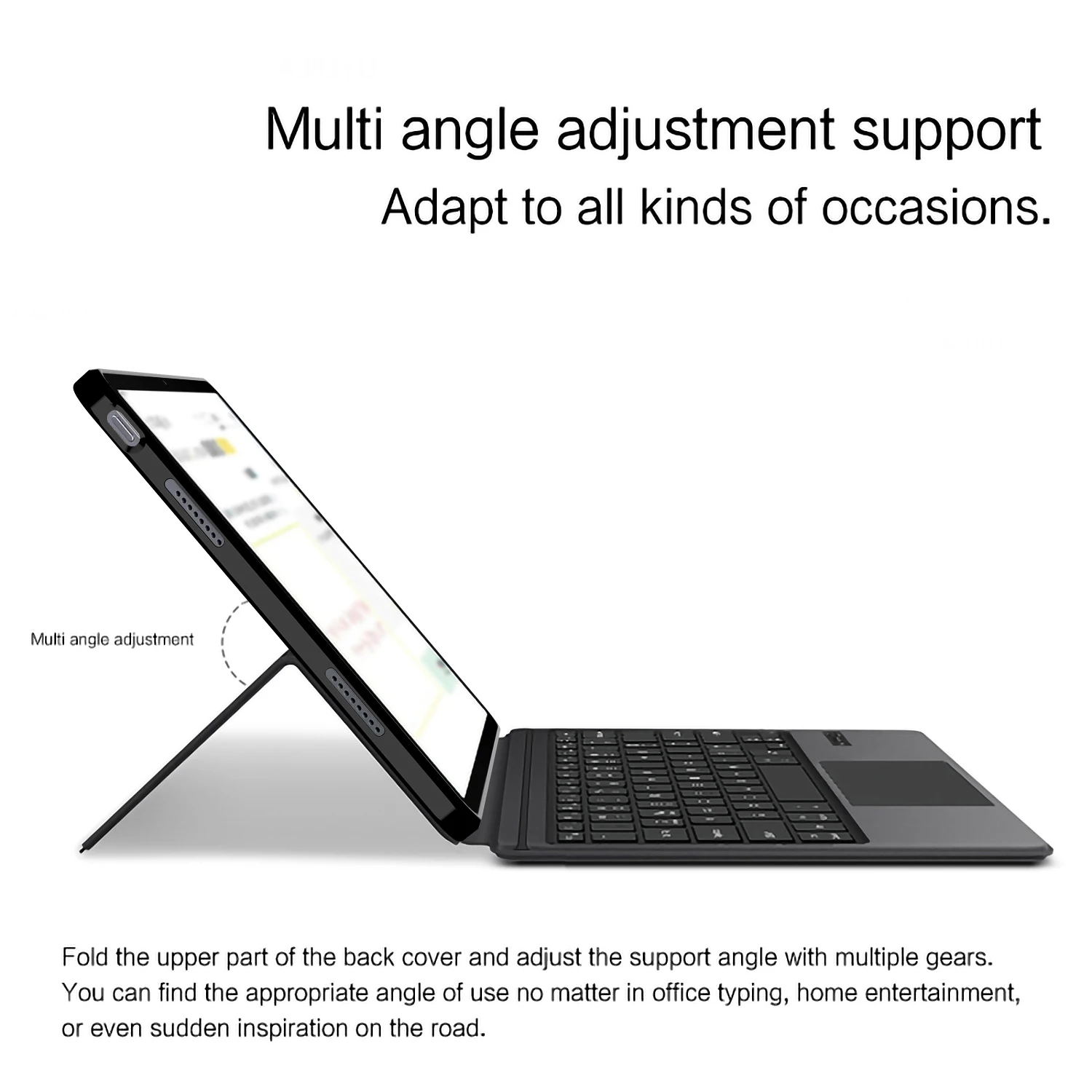 AJIUYU teclado táctil inteligente para Xiaomi Redmi Pad 2 Pro 12,1 pulgadas 2025 funda inalámbrica BT Tablet teclado soporte Folio cubierta - imagen 3