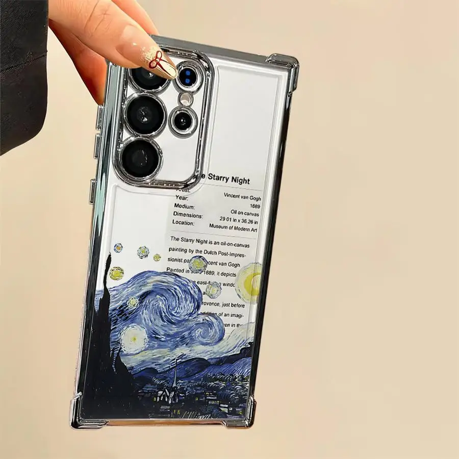 Funda artística de Van Gogh para Samsung Galaxy S22 Ultra S25 Edge S23 S21 Plus S24 S20 FE, funda transparente - imagen 2