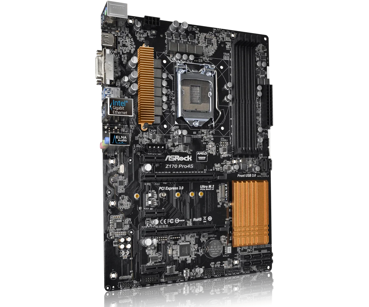 Placa base ASRock Z170 PRO4S Intel Z170 LGA 1151 DDR4 64GB M.2 compatible con i5-7600 i3-6300 i5-6400 i3-7300 i5-7500 cpu ATX - imagen 4