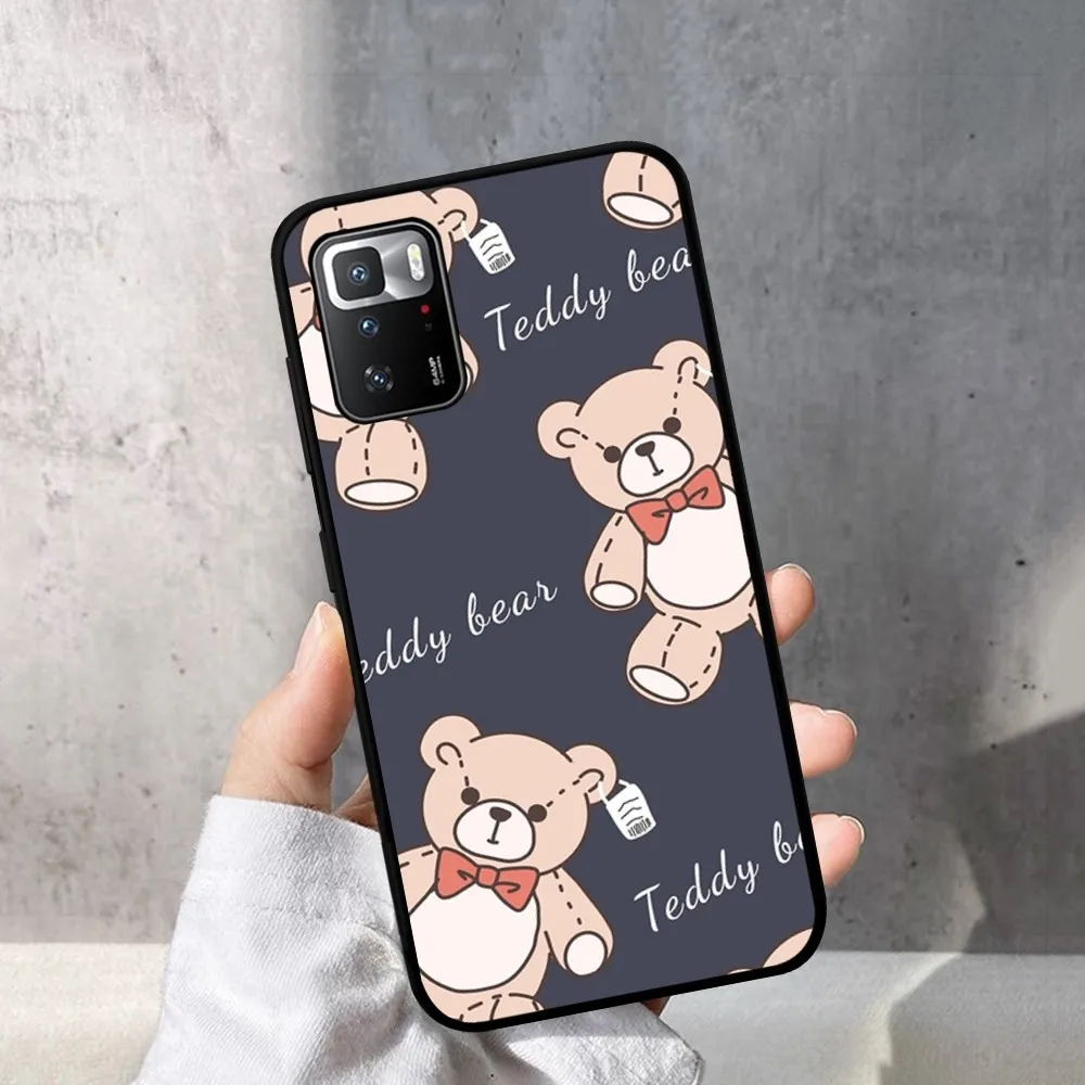 Funda de teléfono con oso de juguete de dibujos animados para Redmi Note 4X5 A 6 7 8 T 9 9S 10 11S 11Epro Poco M3 Pro - imagen 5
