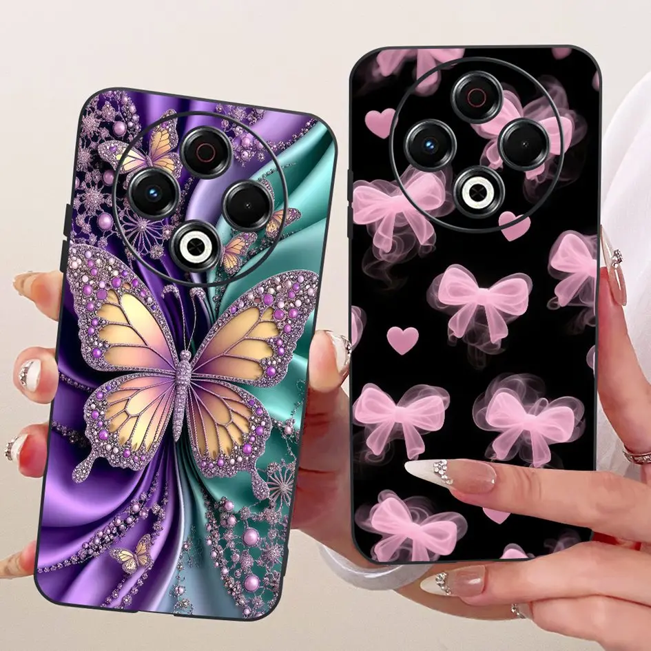 Para Tecno Spark 30 4G funda Spark 30 Pro cubierta KL6 KL7 elegante flor negro silicona suave TPU Fundas para Tecno Spark30 Pro parachoques - imagen 5