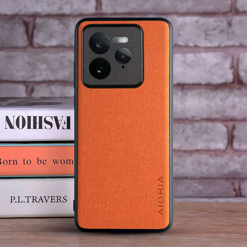 Funda de cuero textil para Realme GT 7 Pro, funda de teléfono de material duro para Realme GT 7 Pro - imagen 5