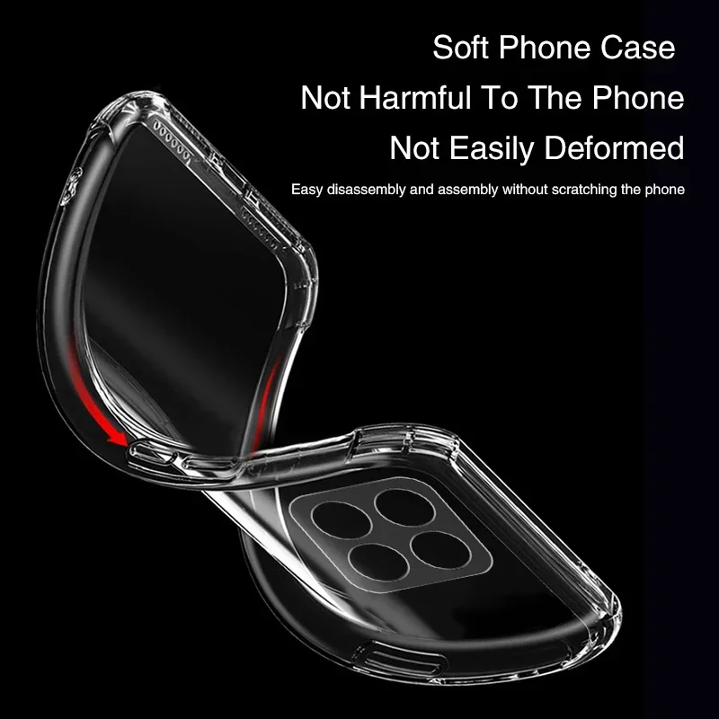 Funda de Airbag transparente Original para Honor X7 X7A X7B X7C protección Global de borde suave bolsa de aire de lujo Anti caída teléfono Funda armadura - imagen 4