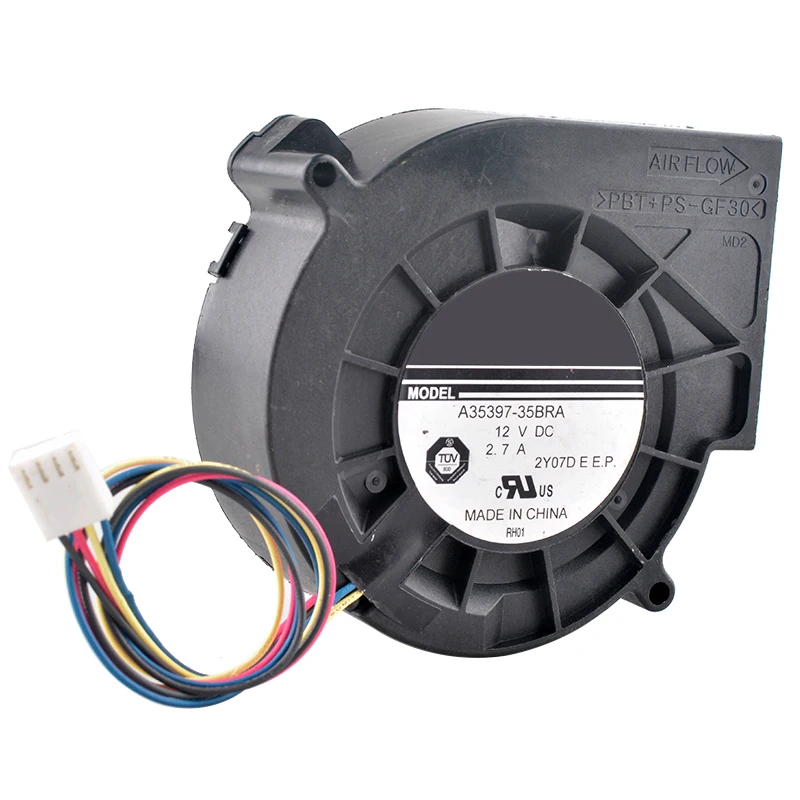 A35397-35BRA Ventilador centrífugo de alta velocidad 97 mm x 94 mm x 33 mm DC12V 2.70A Ventilador de refrigeración de 4 pines para gabinete - imagen 2