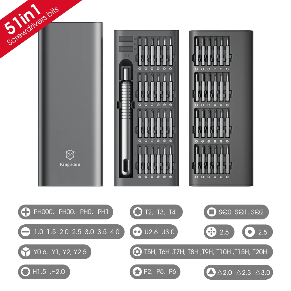 Juego de destornilladores 51 en 1 ampliado