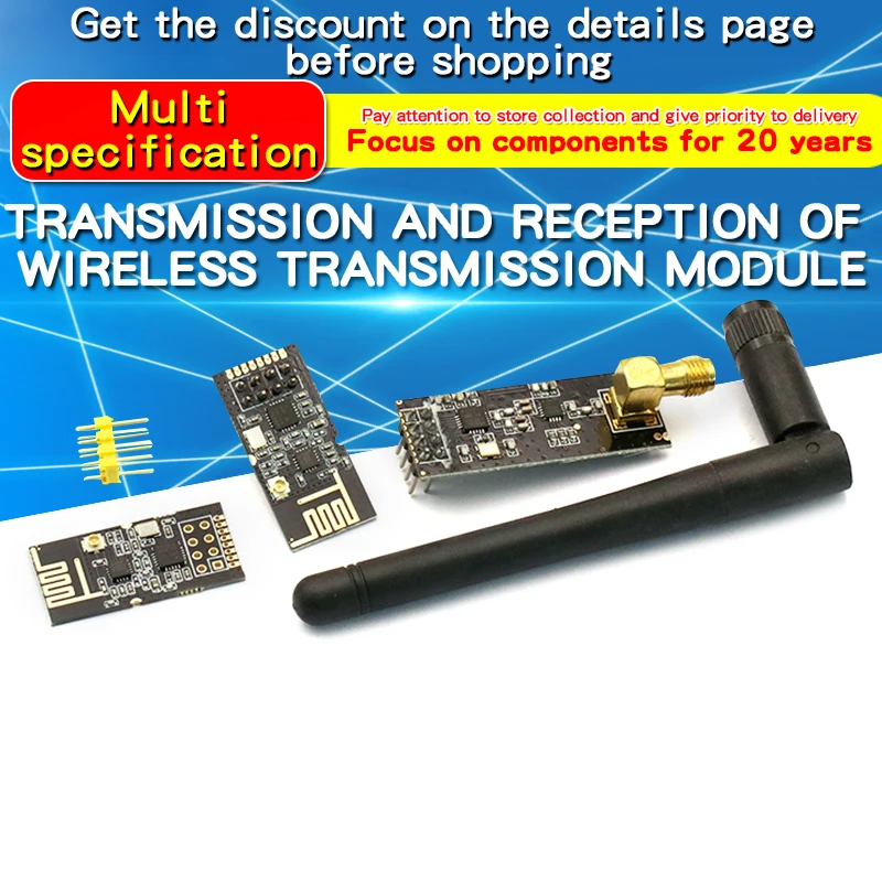 Módulo transmisor y receptor NRF24L01 + PA + LNA de larga distancia, 1 piezas, 1100 metros, grado Industrial