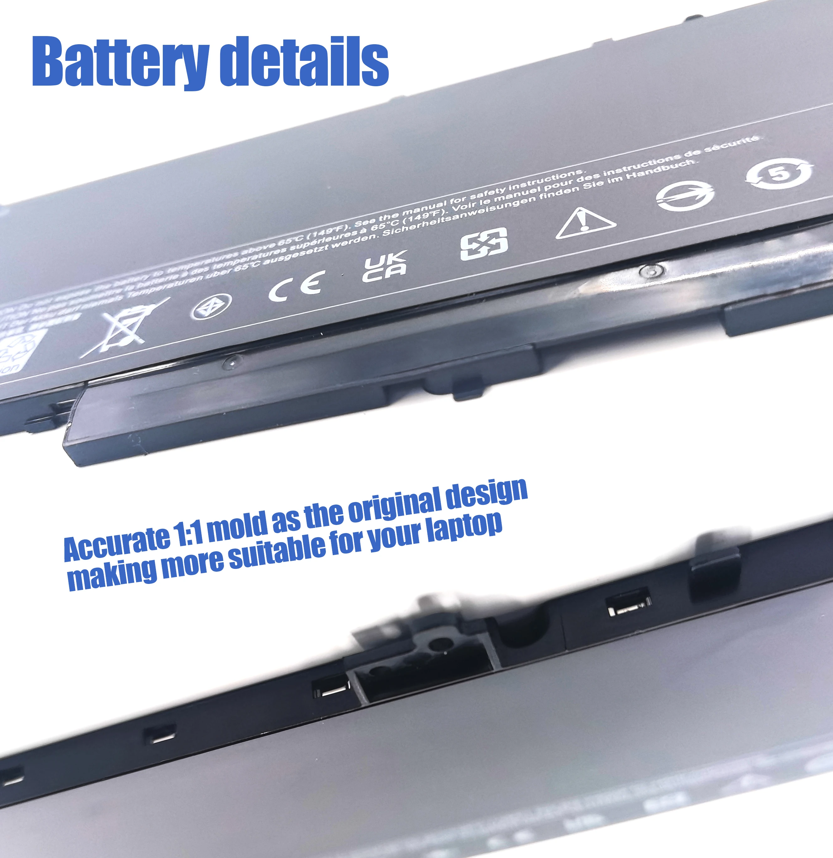 E7470 E7270 J60J5 batería para ordenador portátil, Compatible con Dell Latitude E7470 E7270 7470 7270 Series tipo 0MC34Y MC34Y R1V85 242WD GG4FM - imagen 5