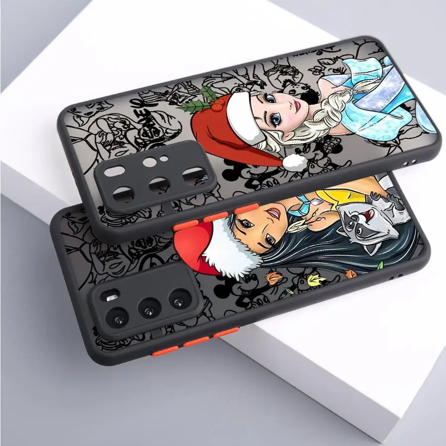 Funda de teléfono navideña de princesas de Disney para Redmi 9 9A 9i 9C 9T 10 2022 10 10C 10A 12 4G 12C 13C 4G 5G K40 Pro A1 Plus A2 Plus - imagen 2