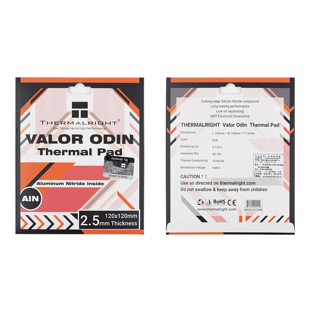 Thermalright Authentic 120X120MM 15W/mk VALOR ODIN Thermal Pad For Clip,Graphics Card,Nitride Compound Silicone Pad - imagen 5