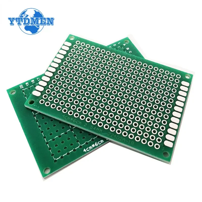 10 Uds prototipo de placa PCB prototipo de un solo lado verde 2x8CM 4x6CM 5x7CM 6x8CM 7x9CM 8x12CM placa de pruebas Universal Diy - imagen 4