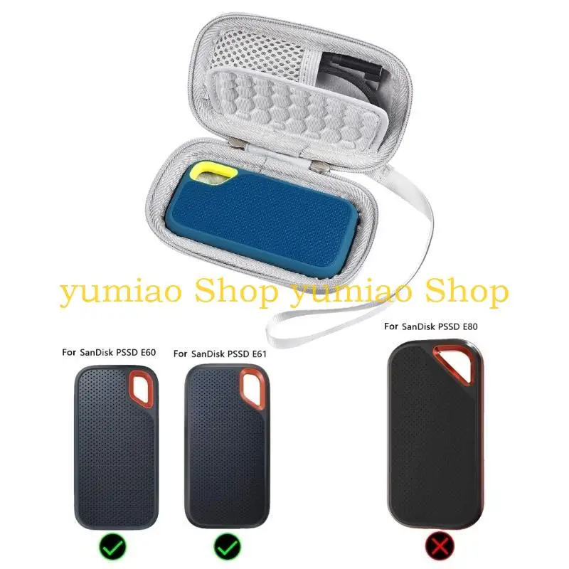 587B Dustproof Carrying Case Travel Case for E61 E60 External SSD Hard - imagen 2