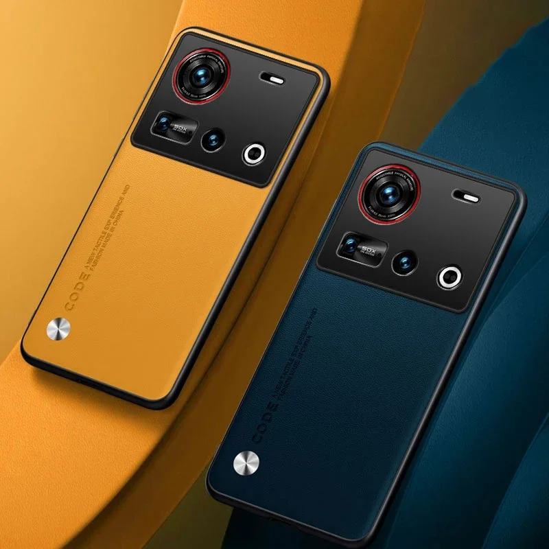 Funda de teléfono de cuero de lujo para Nubia Z70 Ultra 5G, funda protectora de silicona mate a prueba de golpes para ZTE Nubia Z70 Ultra Coque