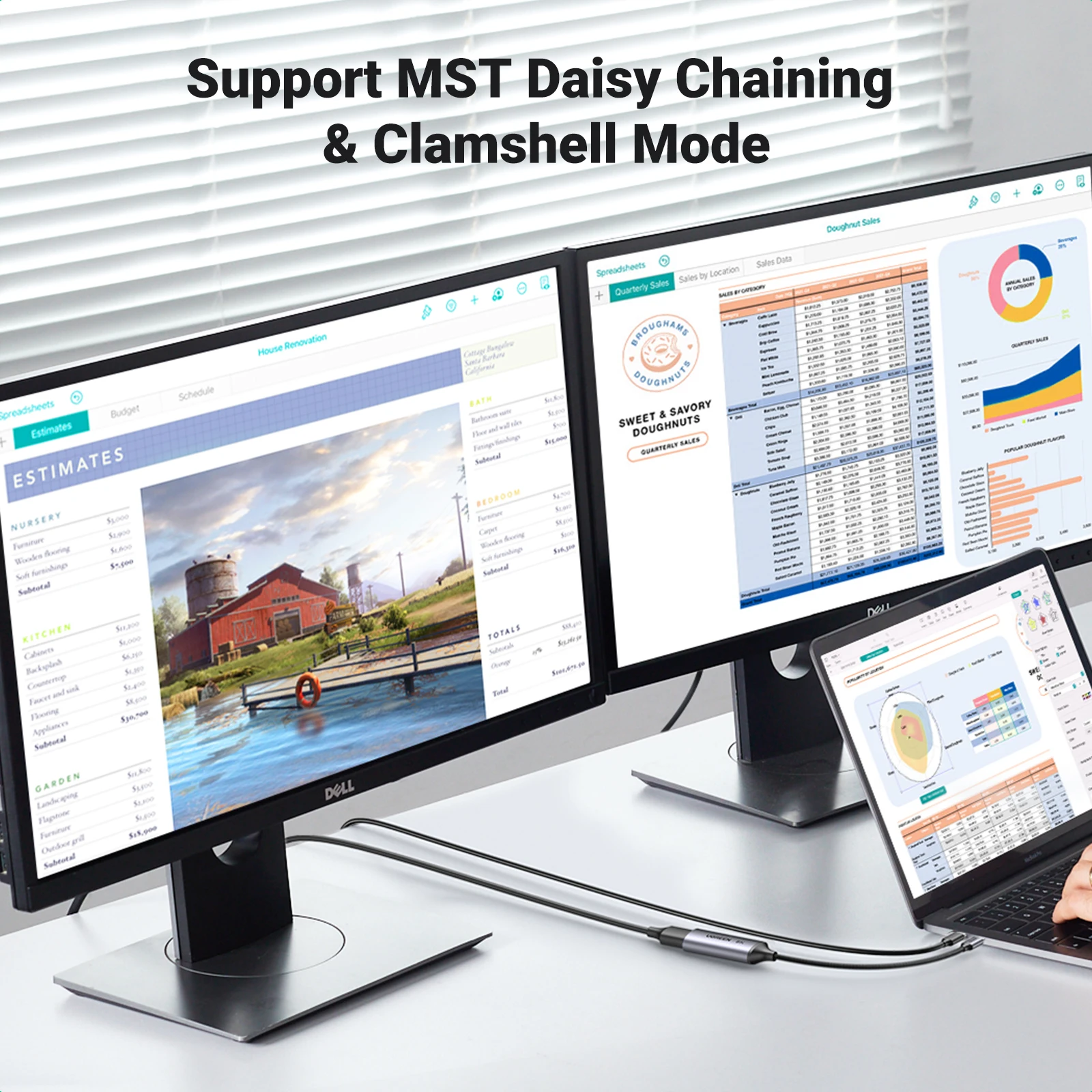 UGREEN-Adaptador USB C a 8K Displayport 1,4, Cable adaptador para iPhone 15, Macbook Pro, iPad, USB tipo C a 8K DP1.4, 32,4 Gbps, 8K/60Hz - imagen 3