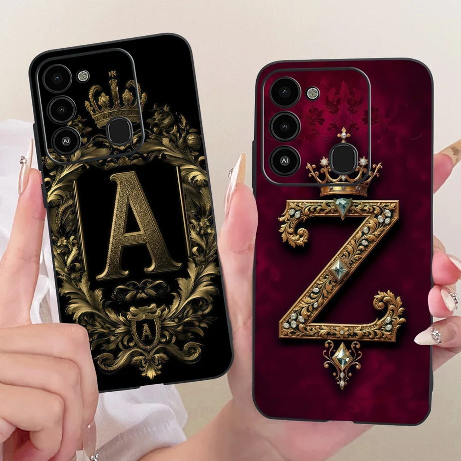 Para Tecno Spark 8C funda KG5k KG5j KG5n Cool corona letras cubierta suave TPU funda de teléfono para Tecno Spark GO 2022 Spark8C Fundas Coque