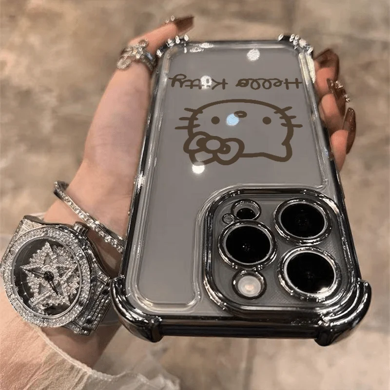 Funda de teléfono con revestimiento de Hello Kittys para Oppo Reno13 Reno12 Reno11 Reno10 Reno8 Reno7 Reno6 Reno5 Z F T Pro Plus 4G 5G Airbag - imagen 2