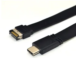 Cable Extensión Tipo E Hembra a USB-C – Panel Frontal USB 3.1