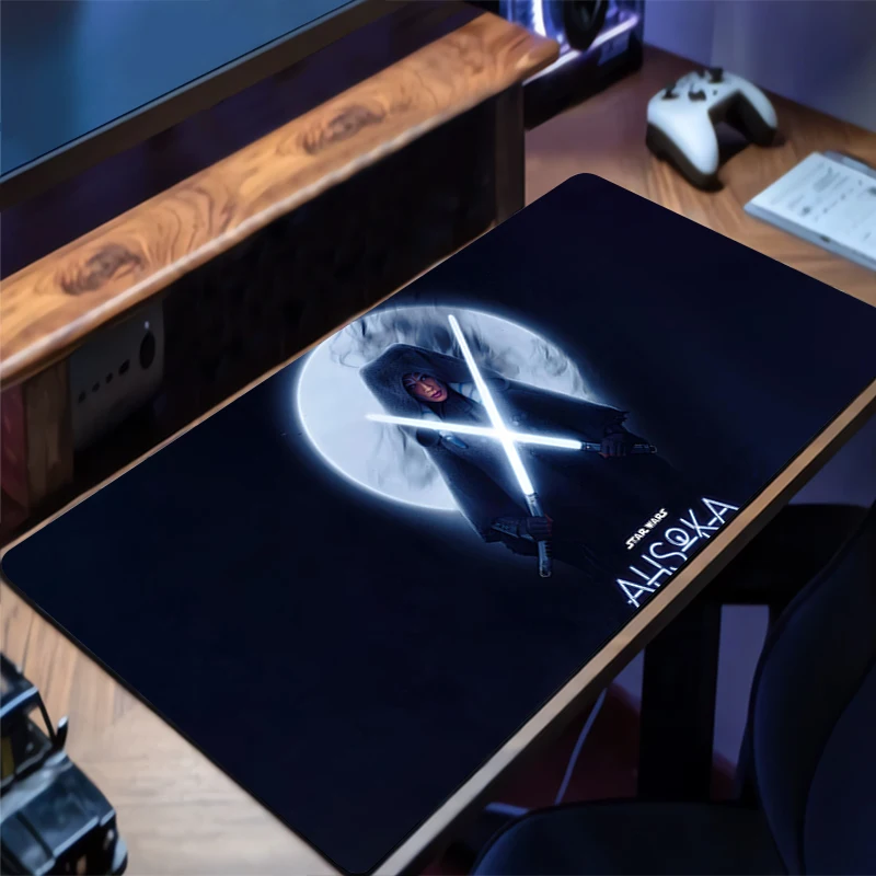 Alfombrilla de ratón para juegos, alfombrilla para teclado en casa, s-star w-wars Ahsoka Tano, alfombra clásica para oficina, alfombrilla para ratón portátil, accesorios, alfombrilla de escritorio