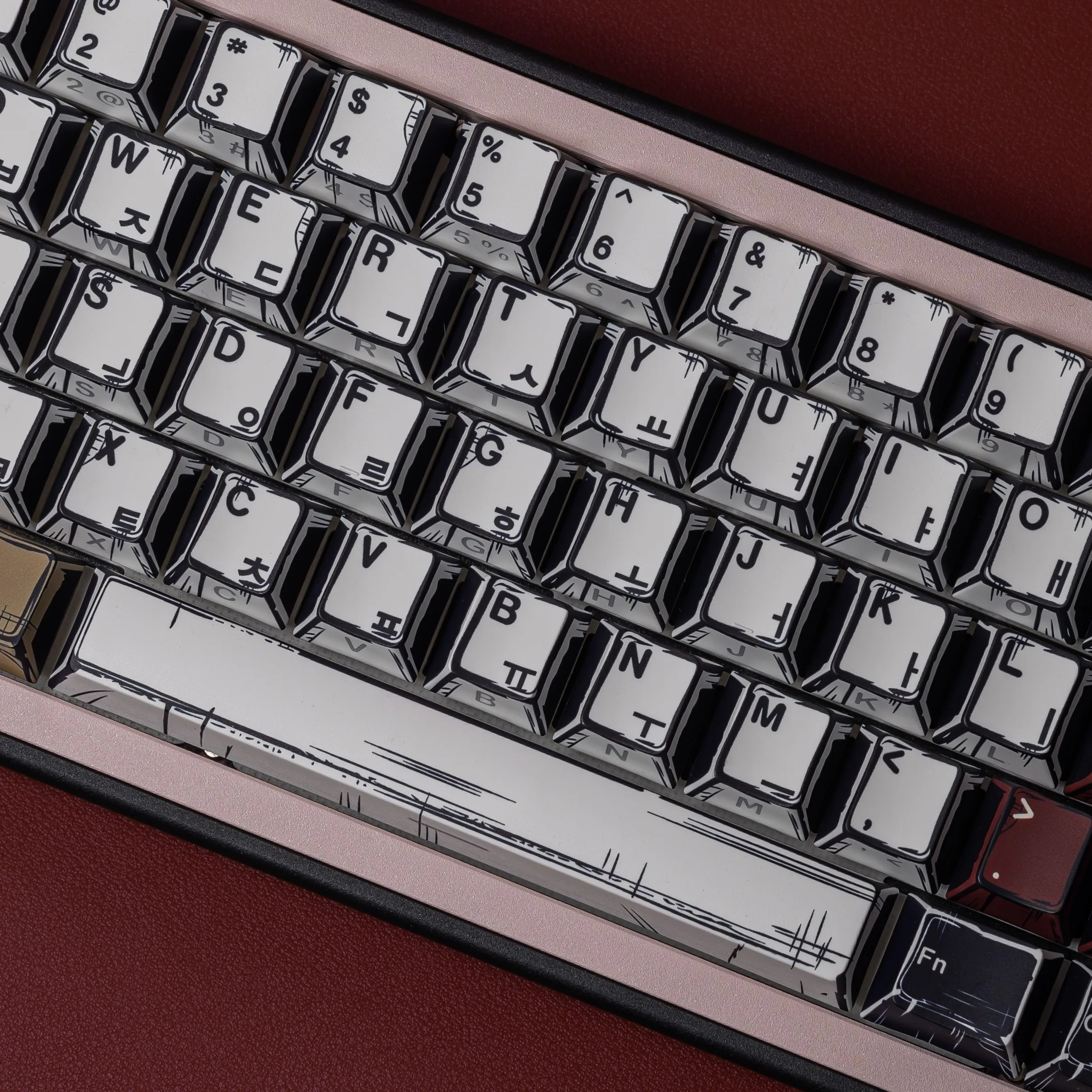 Teclas DE cereza PBT con doble impresión ISO FR ES DE coreano ruso doble disparo tinte Sub Keycap retroiluminado lateral para regalo DE teclado mecánico - imagen 3