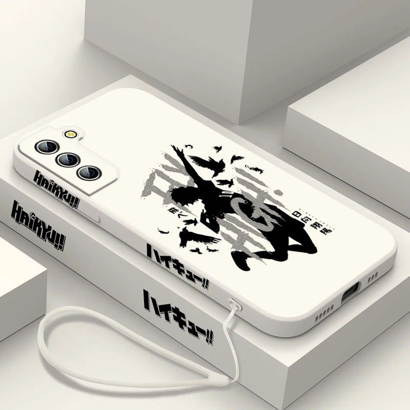 Funda de teléfono con logotipo de Anime haikyuu para Samsung Galaxy S24, S23, S22, S21, S20 Pro, FE Plus, Ultra Liquid Left Rope Cover - imagen 4