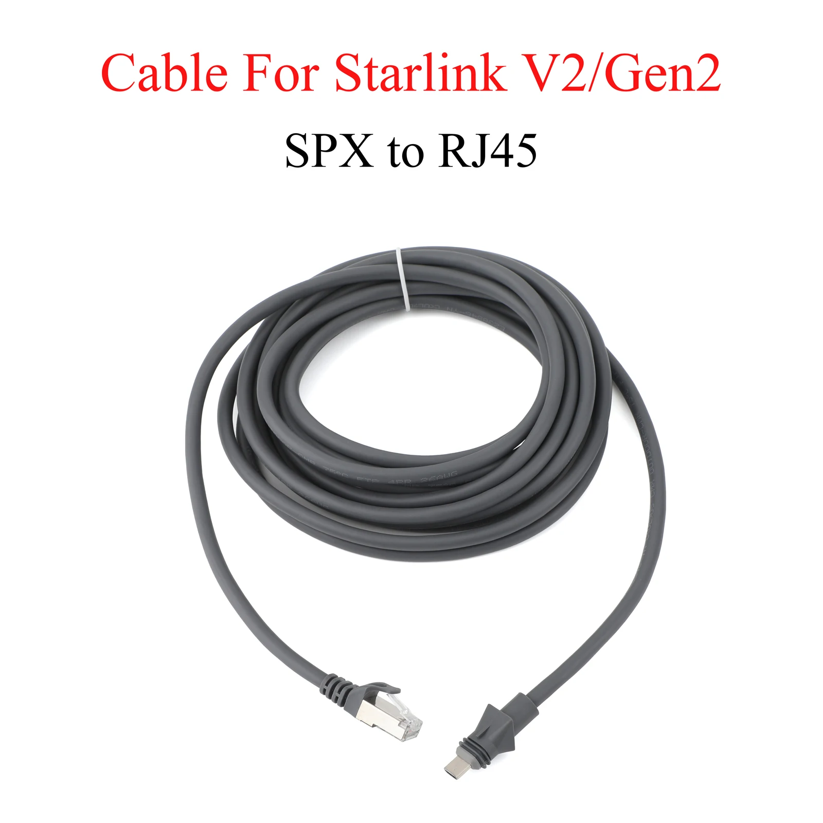 Para Cable de extensión Starlink V2/Gen2 Cable Ethernet Cat5e 2000Mbps SPX macho a RJ45 macho para enrutador satelital