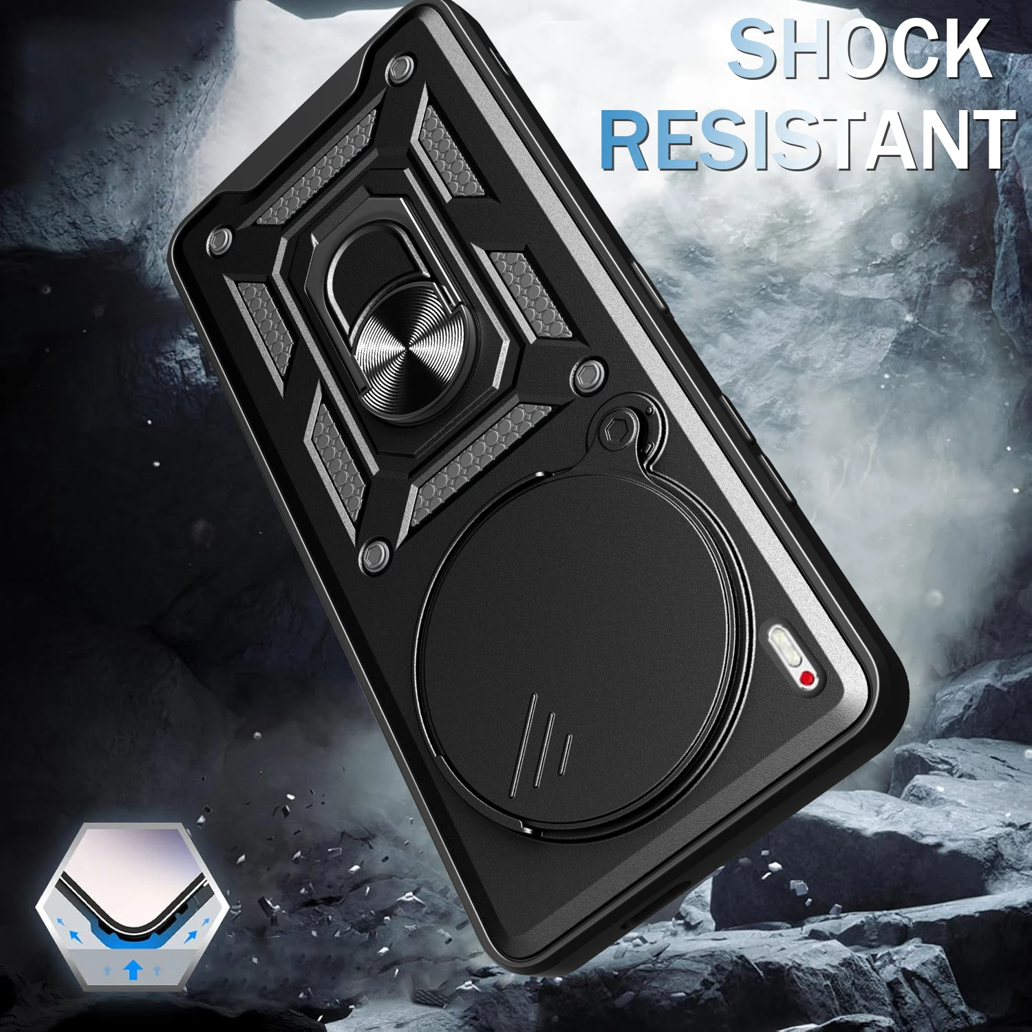 Funda para Tecno Camon 40 Premier 5G Funda deslizante Cámara anillo de protección soporte Funda a prueba de golpes Capa Funda - imagen 5