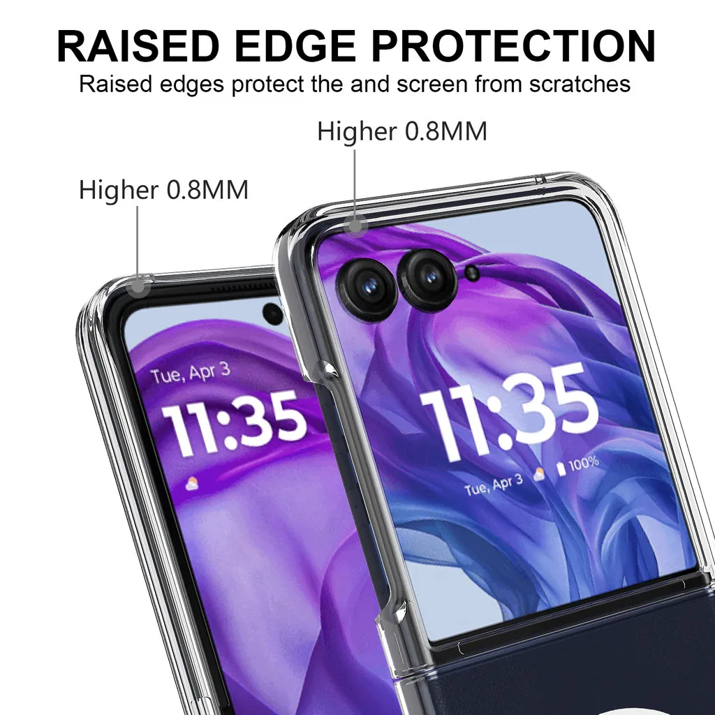 Para Motorola Moto Razr 50 60 Ultra, Razr + 2024 2025 funda magnética ELVEV anticaída TPU duro PC cubierta de teléfono transparente - imagen 4