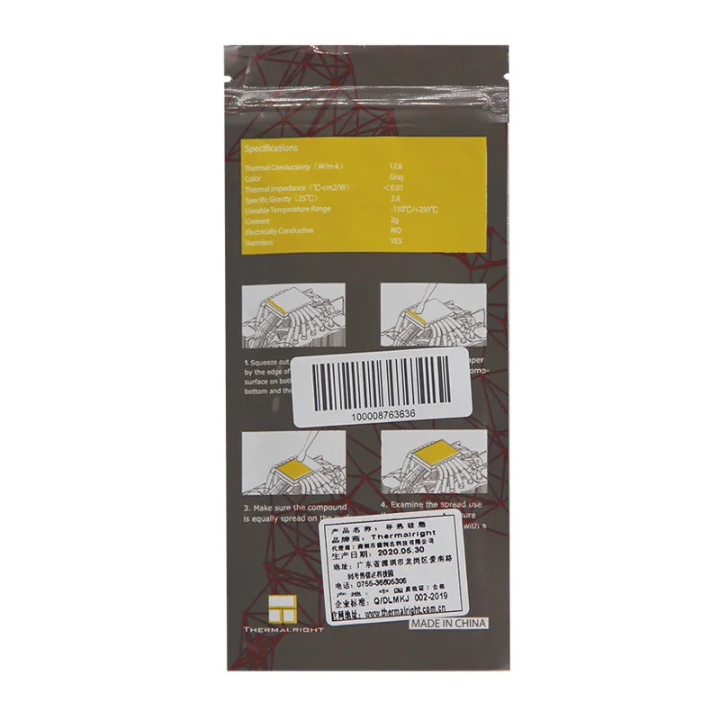 Thermalright TF7 12,8 W/Mk pasta compuesta térmica pasta disipadora de calor de alto rendimiento para CPU GPU refrigeración de tarjetas gráficas - imagen 4