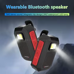 Mini altavoces Bluetooth portátiles para exteriores, atracción magnética con abrazadera Ip67, altavoz impermeable, luz, equipo de Camping, regalos