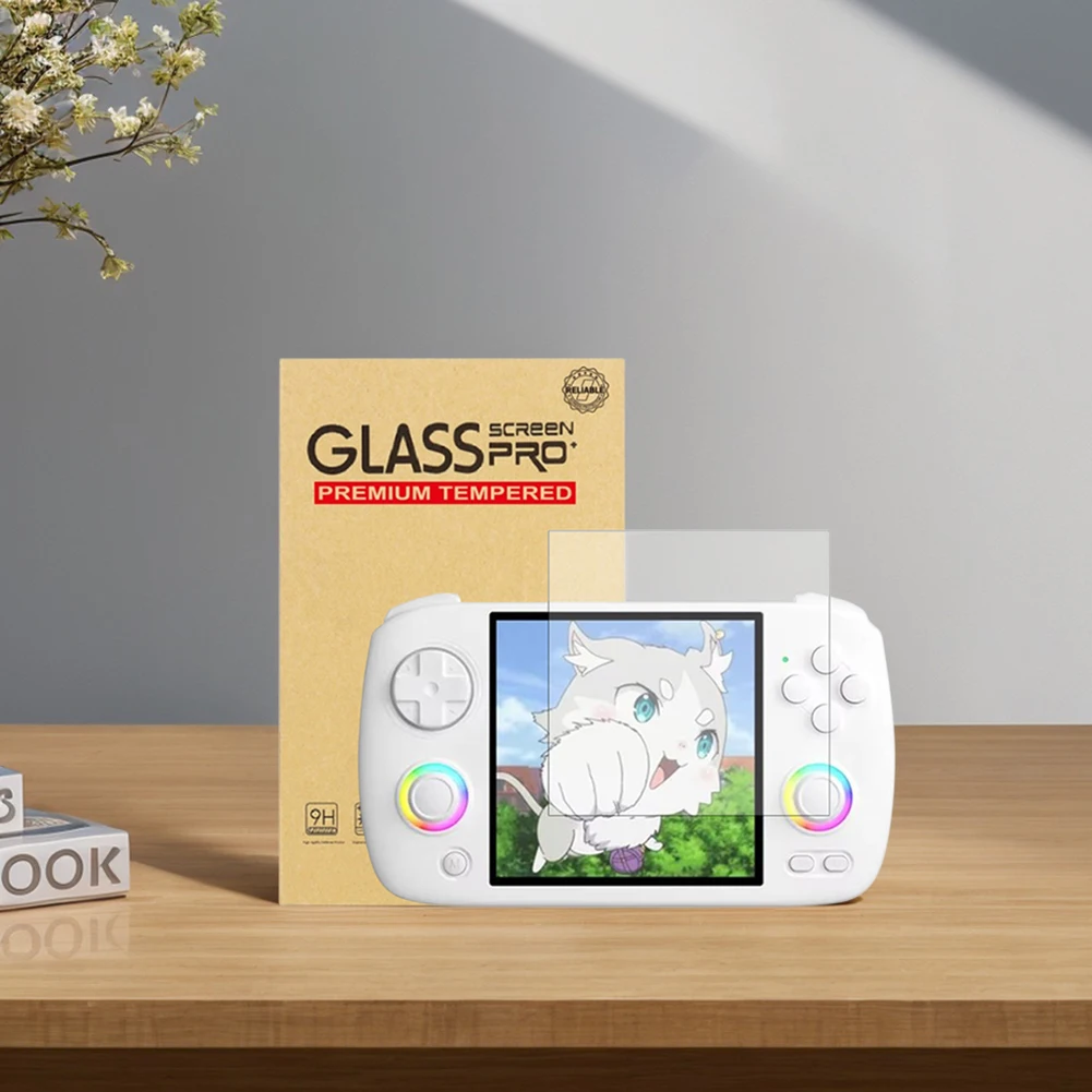 Película protectora de pantalla de vidrio templado HD 9H, película templada de alta sensibilidad al tacto para accesorios de juego Anbernic RG CubeXX - imagen 3