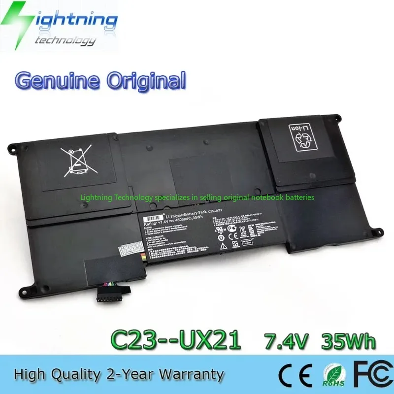 2025 Año Original C23-UX21 7,4 V 35Wh batería de portátil para ASUS Zenbook UX21 UX21E-KX001V Ultrabook UX21A UX21E-KX013X