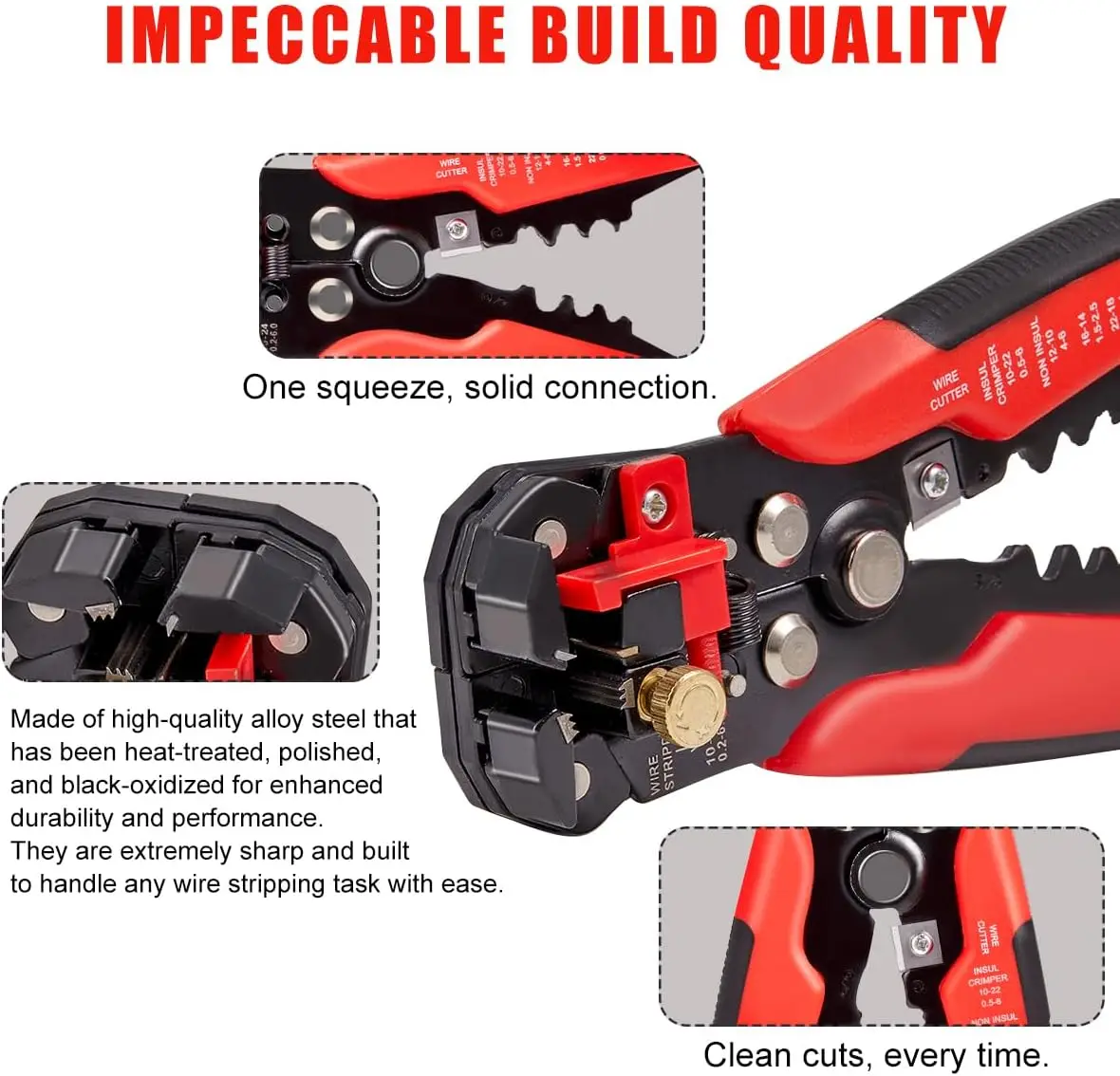 Kit de herramientas para engarzar virolas, engarzadora de virolas AWG 23-7, con engarzadora y pelacables automático, kit surtido de terminales de virola - imagen 3