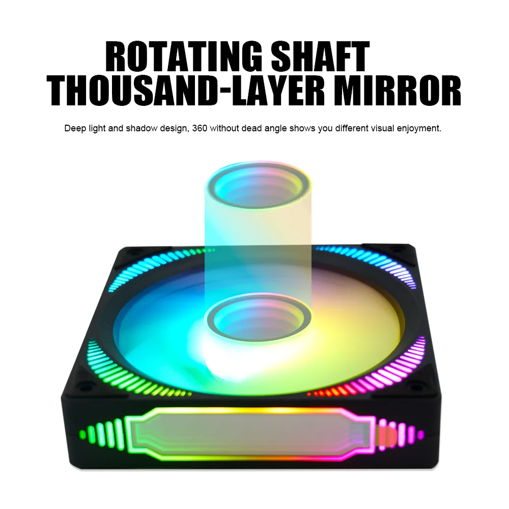 MANMU-ventilador de refrigeración Rgb para CPU de 12cm, ventiladores de refrigeración para ordenador, ventilador Rgb de 120mm para controlador - imagen 4