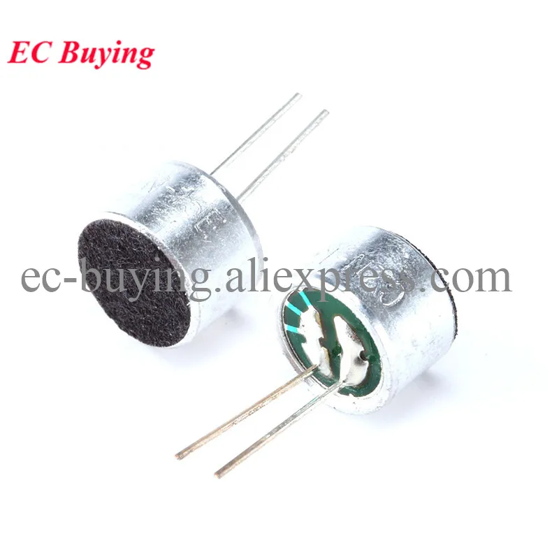 50 Uds 9*7mm micrófono de electret capacitivo con pines micrófono condensador de electret sensibilidad de recogida 52dB 9x7mm 9mm x 7mm 9mm * 7mm - imagen 4