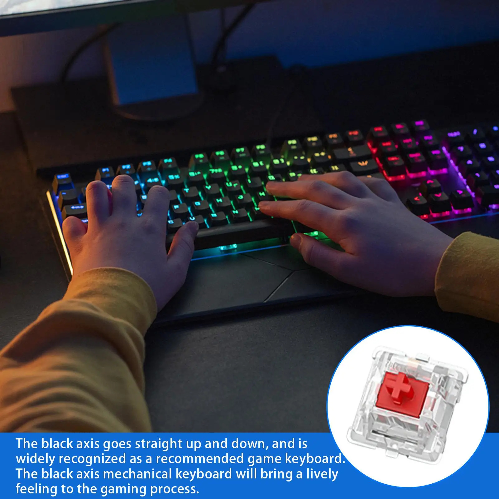 Teclado mecánico de 30 piezas, eje Es para escribir juegos - imagen 5