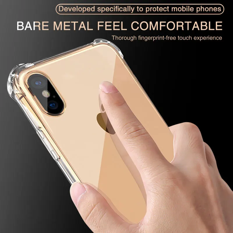 Funda de teléfono transparente a prueba de golpes, carcasa trasera de lujo para iPhone X, Xr, Xs Max, 11, 12, 13, 14 Pro Max, 8, 7, 6s Plus, SE 2020 - imagen 3
