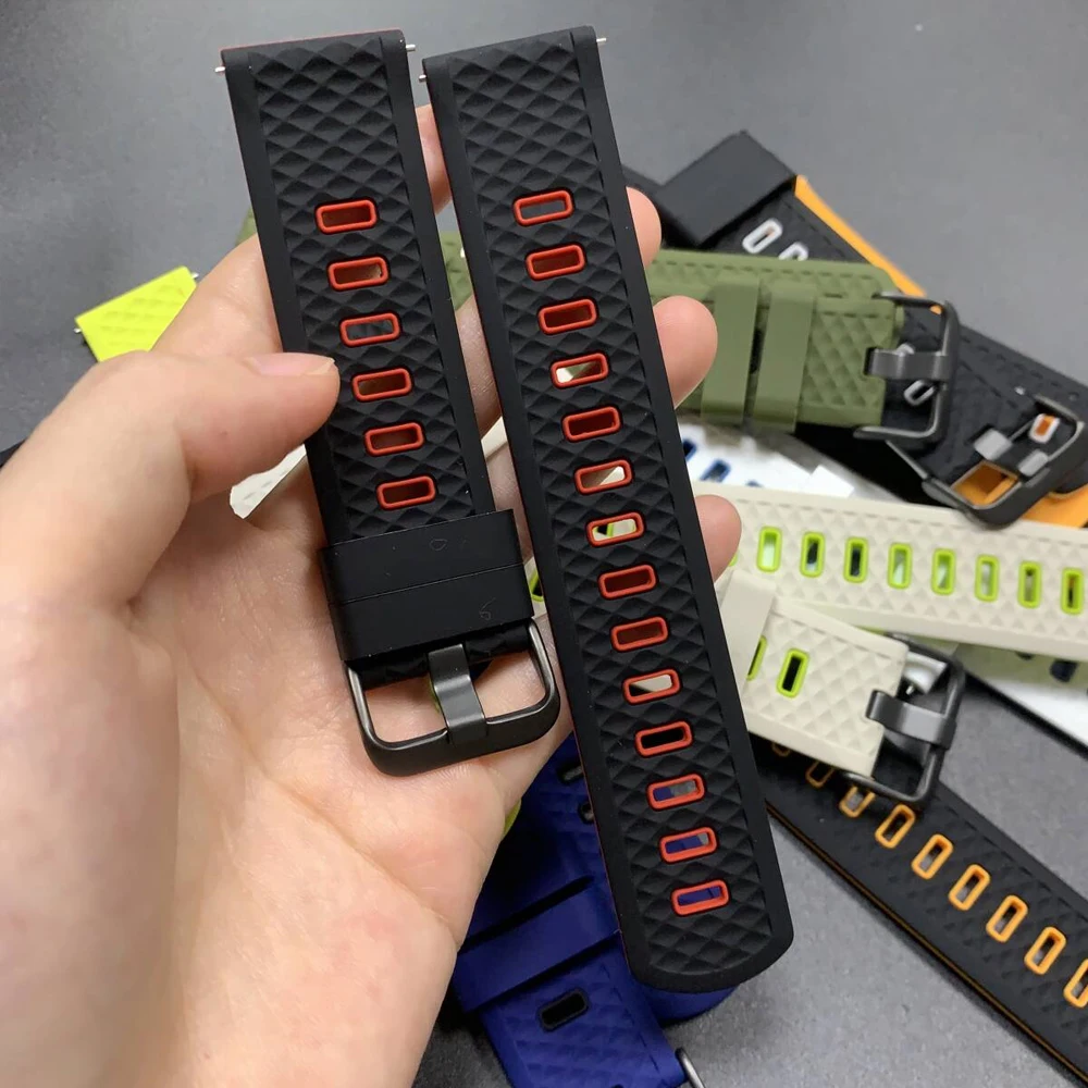 Correa suave de silicona de 22mm para COLMI P86 P82 V76 V68 C81 M42 I30 pulseras para Xiaomi Watch S4 Sport cómodas bandas para reloj inteligente - imagen 3