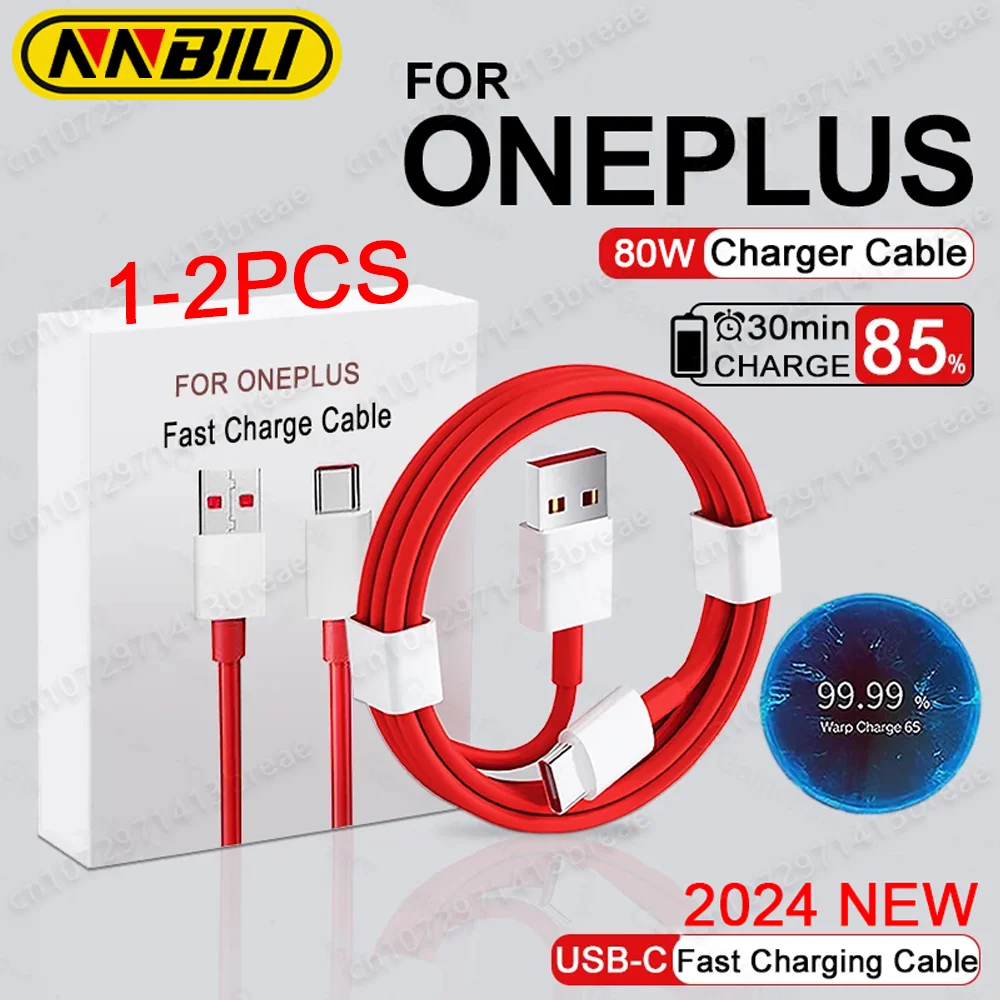 NNBILI 1-2 uds 80W/100W USB A a tipo C Supervooc 2,0 Cable de datos de carga rápida USB tipo C 5A para 12 11 ACE 3/2 2 Pro 2V 9RT 9R 8T