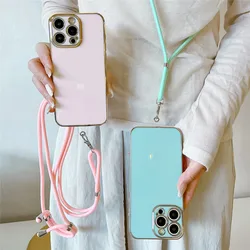 Funda de Silicona para Honor X8B con Correa Cruzada
