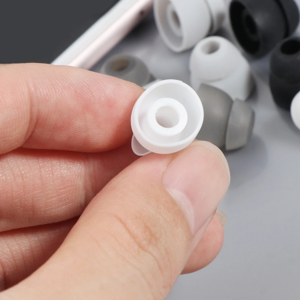 1 par auriculares doble brida para auriculares inalámbricos, almohadillas silicona repuesto, cubierta para auriculares - imagen 5