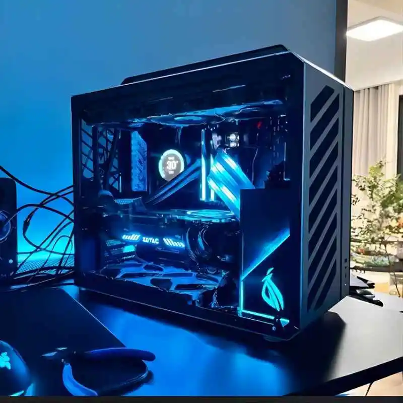 Mechanic Master C34 Pro ATX/EATX/MATX funda de ordenador de aleación de aluminio, soporte de escritorio para PC, PSU 360/240/240, refrigeración por agua - imagen 5