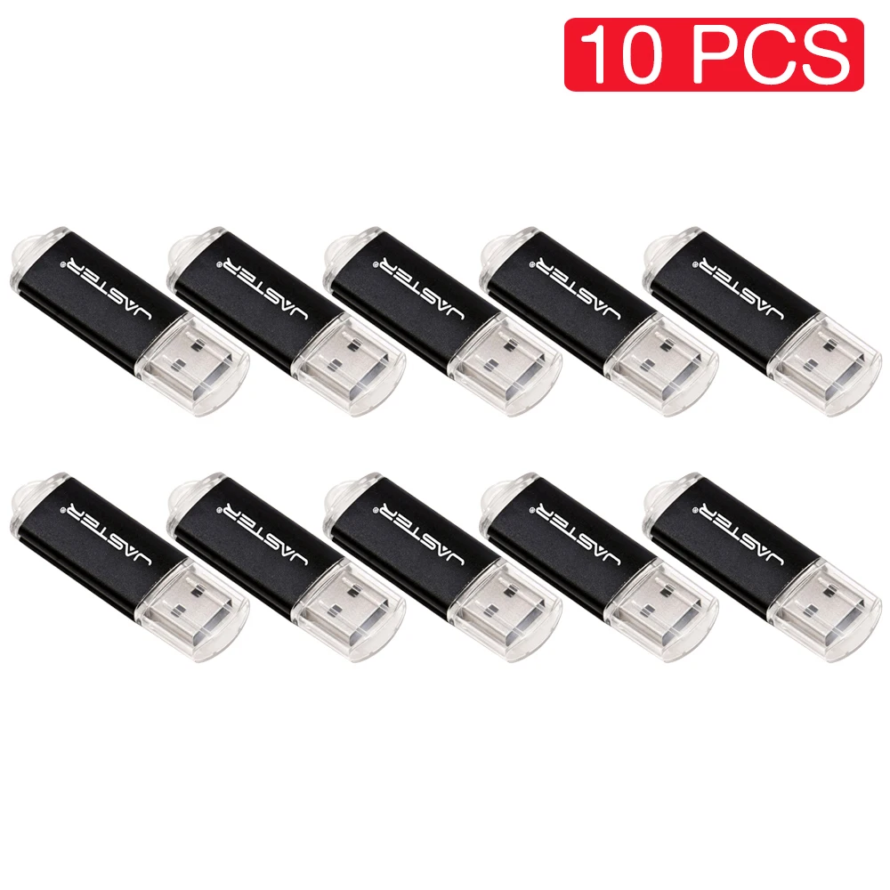 JASTER 10 unids lote Memory Stick 128GB llavero USB Flash Drive 64GB para ordenador portátil Pen Drive 32GB plástico Mini regalo creativo 16GB - imagen 2