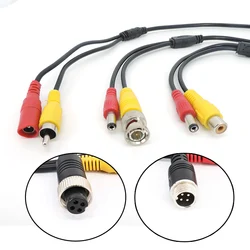 Cable Adaptador M12 a BNC DC RCA Macho Hembra para Cámaras CCTV