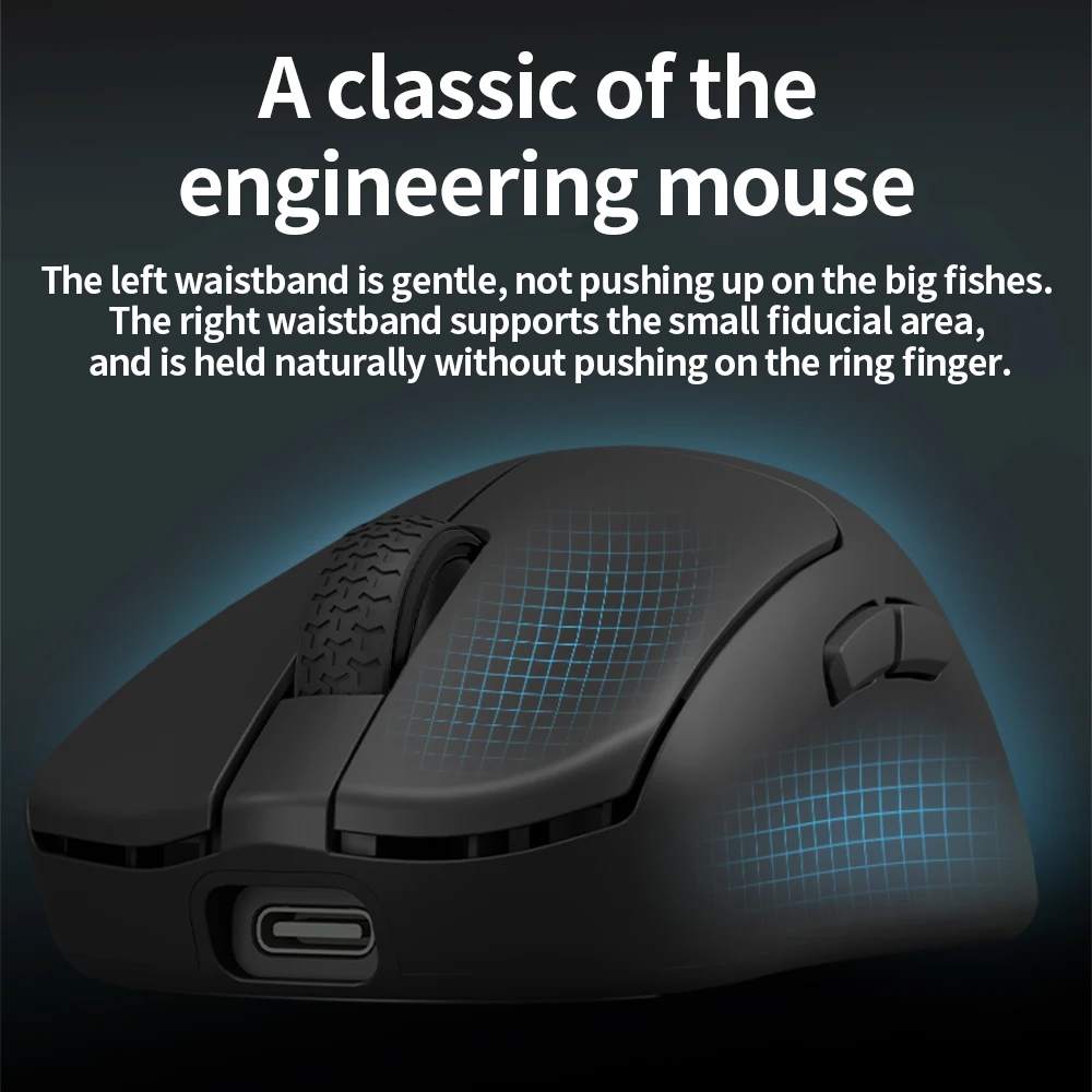 Darmoshark N7 N7MAX ratón para juegos inalámbrico doble 8Khz PAW3950 Sensor 30K DPI ratón ergonómico óptico Micro jugadores movimiento - imagen 4