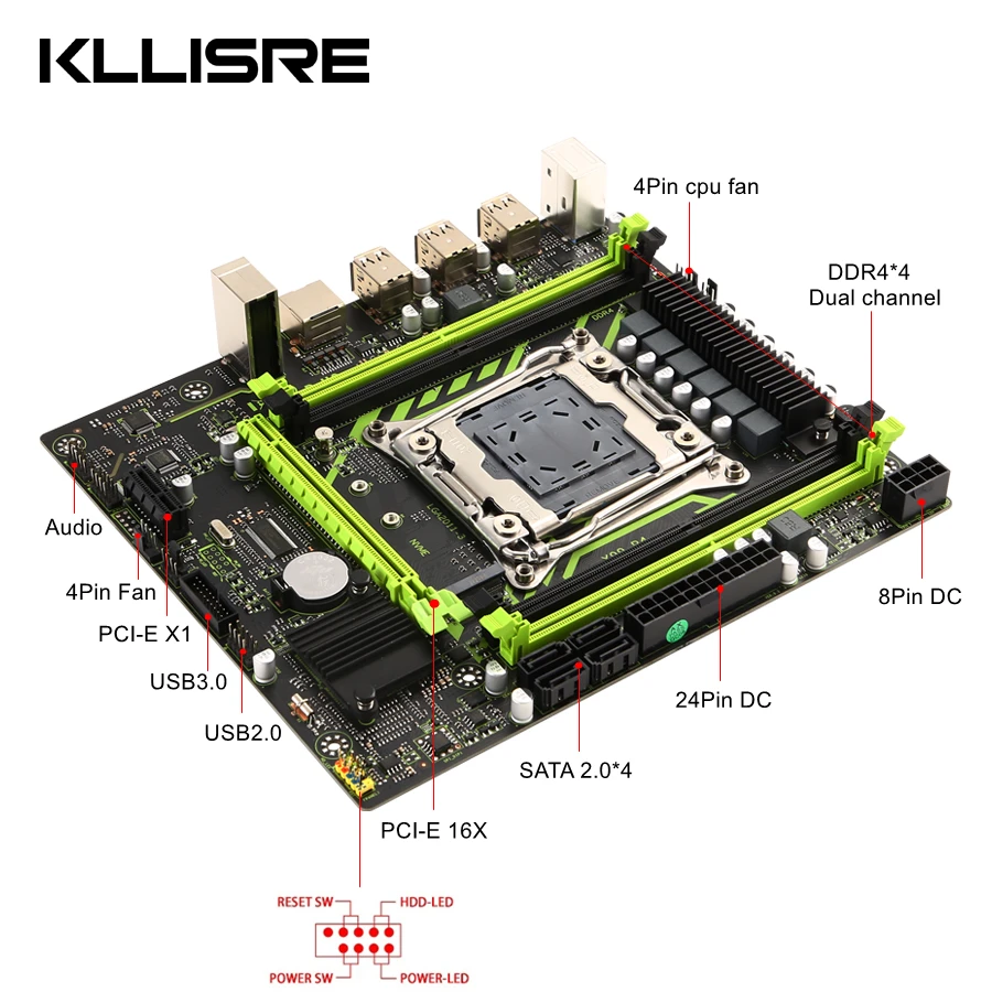 Kllisre X99 kit de placa base LGA 2011-3 Xeon E5 2666 V3 CPU DDR4 16GB 2133MHz ECC Memoria - imagen 3