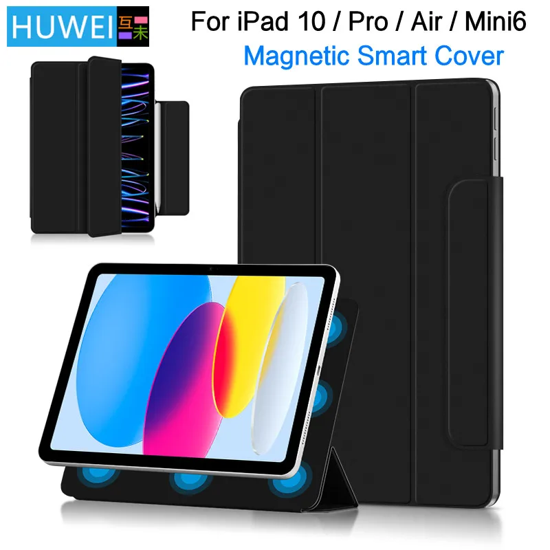HUWEI Smart Folio para iPad Funda de 10. a generación 2022 M2 iPad Air 5 4 Funda 2020 Pro 11 12,9 4.a Funda 2021 Mini 6 Funda magnética